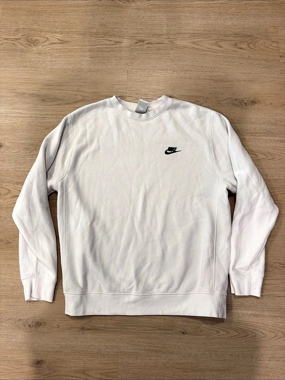 Nike Sportswear Club Fleece Crewneck Sweatshirt White Size Medium